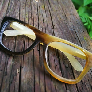 Buffalo Horn Natural Crafts Custom Design OEM Your LOGO Computer Vintage Glasses <b>Frames</b> Round Eyewear - Product Image 1