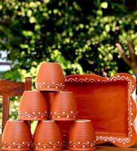 Tazas de Té y Café Kulhad de Barro Terracota Hechas a Mano de Lujo |   Ecológico Tradicional - Product Image 3