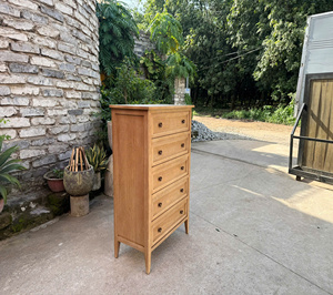 Armoire vintage de luxe en bois massif rustique avec portes vitrées, design à panneaux surélevés, deux portes, 4 étagères, garantie 1 an, salon - Product Image 1