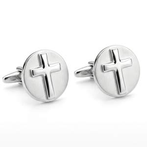 Boutons de manchette élégants en alliage de zinc personnalisés, motif couronne, cadeau d'affaires - Product Image 2