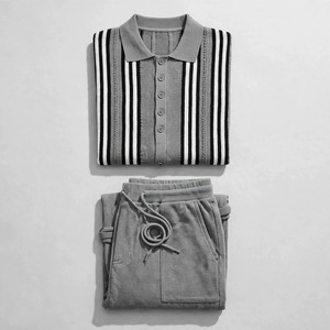 2026 Wholesale Summer Men's Casual Shorts <b>Set</b> Plain Color Solid 100% Cotton Jersey Quick Dry Knitted Customized Logo <b>Twin</b> <b>Set</b> - Product Image 5