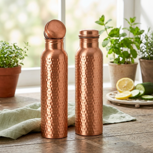 Reusable metal sports bottle Yoga and fitness <b>water</b> bottle Bulk copper products Handmade copper <b>water</b> <b>container</b> - Product Image 3