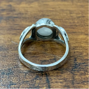 Elegant Vintage Round Moonstone Sterling Silver <b>Statement</b> <b>Ring</b> for Women Everyday Wear Gemstone Jewelry - Product Image 4
