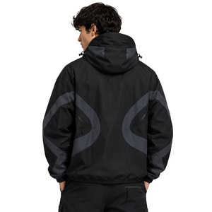 Chaqueta Cortavientos con Capucha Extra Grande de Lujo Personalizada para Hombre, Chaqueta Técnica Resistente al Agua, Ropa Urbana, OEM, Marca Privada, Venta al Por Mayor - Product Image 2