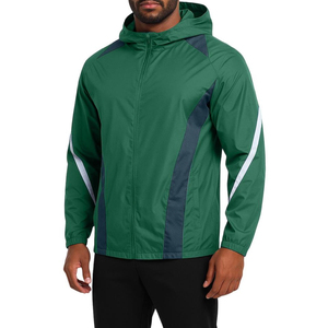 Chaqueta Cortavientos con Capucha para Hombre, Ligera, para Entrenamiento, con Diseño de Bloques de Color, Logotipo Personalizado, Ropa Deportiva al por Mayor - Product Image 3