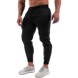 High Quality Latest Style Men's Jogger Casual Men Clothing Trousers Outfit Drawstring Side Pocket Plain Fabric Men Joggers - Product Image 1