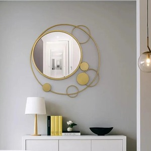 Luxury Artistic Gold Finished Metal <b>Frame</b> Mirror For Gifting Suitable For Housewarming Weddings And Special Events From India - Product Image 6