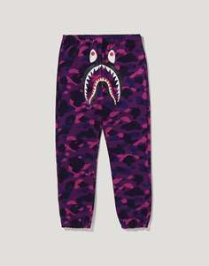 Pantalones Deportivos para Hombre, Estampado de Tiburón Camuflado, Impresión por Transferencia de Calor, 100% Poliéster, Cintura Elástica, Puños Ajustables, Estilo Urbano - Product Image 1