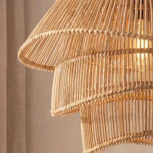 Handwicker Rustic Rattan <b>Lamp</b> Shade for <b>Kitchen</b> Island Pendant Light <b>Lamp</b> Shade Replacement from Vietnam Factory - Product Image 2