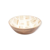 Ensemble de bols en bois de qualité supérieure avec finition émaillée à motif olive, bols de service pour salades, collations et repas