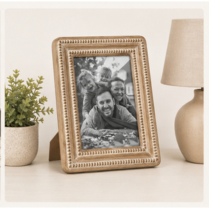 Wholesale Wood Photo <b>Frame</b> <b>Vintage</b> Mango Wood Beaded <b>Picture</b> <b>Frame</b> Customized Farmhouse Home Decor Tabletop Desk <b>Frame</b> Supplier - Product Image 2