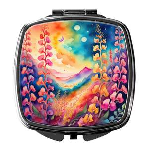 Espejo de maquillaje de viaje compacto Snapdragon colorido regalo de diseño de mano plegable para mujeres y niñas - Product Image 1