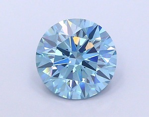 Diamant CVD créé en laboratoire, taille ronde, 1,51 carat, couleur bleu vif fantaisie, clarté SI1, polissage excellent, pierre brute de qualité supérieure pour bague - Product Image 1