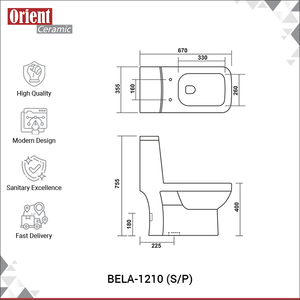 Inodoro de Una Pieza de Cerámica de Último Diseño, Fabricado en India, de Primera Calidad, Venta al Por Mayor - Product Image 3