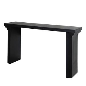 Consolle Moderna Minimalista Nera in Legno da 58 Pollici per Ingresso, Soggiorno, Corridoio - Elemento Decorativo Versatile - Product Image 6