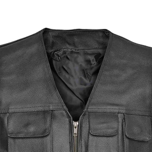 Chaleco de Motocicleta de Invierno para Hombre MIRZ INTERNATIONAL, de Neopreno y Cuero, sin Mangas, Transpirable, con Cierre de Cremallera, Cuello en V, Ropa Exterior Informal - Product Image 5