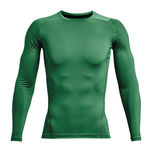 Tenue d'entraînement toutes saisons 100% polyester antibactérien pour homme, respirante, avec logo, séchage rapide, compression, rashguard. - Product Image 6