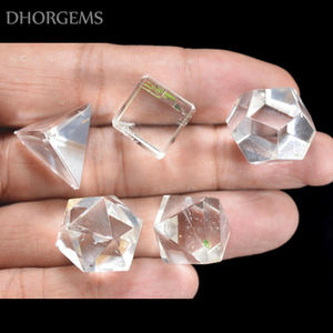 ชุดหินควอตซ์คริสตัลสีขาวธรรมชาติทรงเรขาคณิต 5 ชิ้น สำหรับทำเครื่องประดับ ขายส่ง - Product Image 6