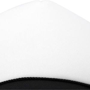 Casquette Trucker Premium Bicolore Noir et Blanc Nouvelle Tendance en Maille avec Logo Brodé pour Activités de Plein Air et Plage Faible MOQ Tissu Toile - Product Image 4