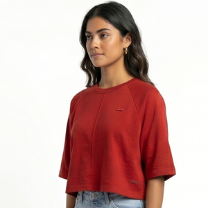 T-shirt Boxy à Épaules Tombantes pour Femme, Col Rond Oversize, T-shirt Boxy d'Été pour Dames, T-shirt Boxy de Sport pour Femmes - Product Image 6