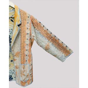 Chaqueta Reversible Acolchada Kantha Hecha a Mano, Unisex, con Cuello Mandarín, Estilo Japonés, Abrigo de Invierno de Algodón, Prenda Exterior Vintage de Corte Regular - Product Image 5