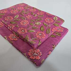 Top Bottom Unstitched Woven Jaipuri Printed Denim Fabric Set | 60x60 | 1 Batch 5m Top 5m Bottom | Girls Boys Suit | Home Textile - Product Image 3