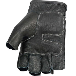 Gants sans doigts noirs brodés de flammes pour hommes Samroz Sports - Product Image 2
