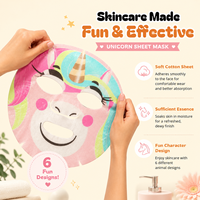 Mascarilla Facial de Algodón Precortada con Diseño Personalizado Y154-14, Mascarilla Facial de Papel No Tejido con Estampado de Animales para el Cuidado de la Piel para Mujeres