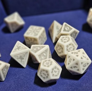 Natural Bone <b>Dice</b> Cubes Traditional Craft Smooth Edges Detailed Faces Handmade Tabletop Gaming Playing <b>Set</b> - Product Image 2