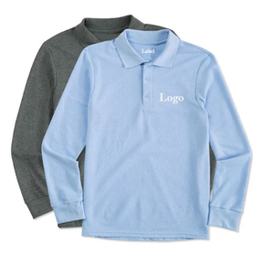 Camisas Polo de Manga Larga para Hombre, Personalizadas, Casuales, de Alta Calidad, con Logotipo Frontal, Tejidas, Transpirables, de Poliéster/Algodón 200g, con Botones - Product Image 5