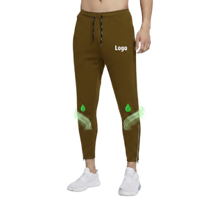 <b>Men's</b> Black Sweatpants With Side Stripe Elastic Waist Drawstring Casual Breathable Joggers Logo On Right Leg Summer Lightweight - Product Image 3