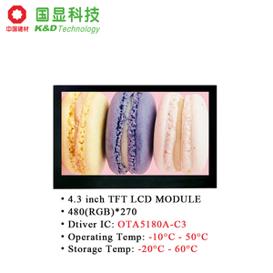 KD 4.3 "TN 480*272 65/65/50/60 50% NTSC <span class=keywords><strong>ota5180a</strong></span> điện dung 30 ms Thời gian đáp ứng <span class=keywords><strong>TFT</strong></span> <span class=keywords><strong>LCD</strong></span> hiển thị <span class=keywords><strong>LCD</strong></span> hiển thị <span class=keywords><strong>LCD</strong></span> tùy chỉnh - Product Image 5