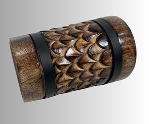 Jarra de Madera Hecha a Mano, Vaso Duradero de Madera Natural para Amantes de la Cerveza, Accesorios para Fiestas Temáticas Medievales y Bares - Product Image 2