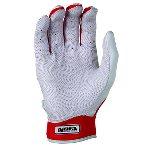 Guantes de Bateo de Cuero Personalizados en Negro/Blanco, Acolchados, con Cierre de Hebilla Ambidiestra, Tejido de Punto, para Entrenamiento de Béisbol para Adultos, en Varios Tamaños - Product Image 3