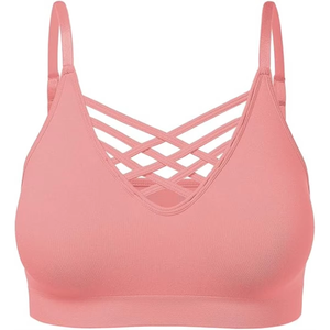 Women <b>Strappy</b> Cross Back Sports Bra Padded Yoga Gym Fitness Workout Activewear <b>Top</b> Wholesale Women Athletic Training Bra Gym Bra - Product Image 6
