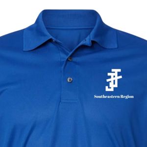 Royal <b>Blue</b> <b>Polo</b> <b>Shirt</b> with Northeastern Region Logo Short Sleeve Collared Casual Uniform Workwear Top Classic <b>Blue</b> Apparel - Product Image 2
