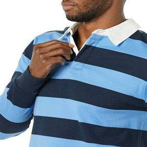 Camiseta de rugby a rayas personalizada para hombre, transpirable, anti-UV, de secado rápido, de Pakistán, alta calidad, orientada a la exportación. - Product Image 5