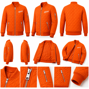 Veste matelassée pour homme OEM ODM, logo personnalisé, manteau d'hiver léger, chaud, isolé, coupe-vent, décontracté, vente en gros - Product Image 3