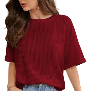 Paquete de Camisetas de Manga Corta de Algodón para Mujer, Suaves y Cómodas, Estampadas y Bordadas, Antiarrugas y Transpirables - Product Image 6