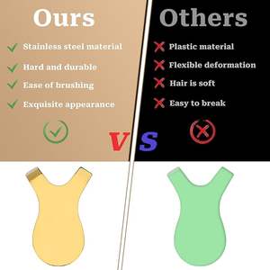 Mini Peine en Forma de Y para Lifting y Tinte de Pestañas, Cepillo de Pestañas en Y de Acero Inoxidable, Peine de Pestañas Pequeño Reutilizable, Herramienta de Maquillaje de Ojos - Product Image 3