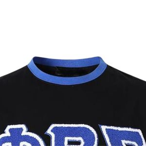 Chemise à col contrastant en chenille noire de qualité supérieure Phi Beta Sigma pour hommes, coupe confortable, vêtements de fraternité grecque de haute qualité, tenue décontractée - Product Image 3