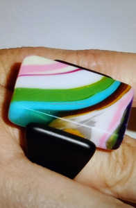 Wholesale Customized Best Quality Handcrafted High Polished Beautiful Colorful Fashion <b>Resin</b> Ring for Women Handmade in India - Product Image 3