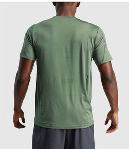 Camisetas Formales con Cuello Redondo para Hombre, 88% Poliéster, 12% Elastano, Tela Jersey, Logotipo Frontal, Secado Rápido, Elásticas, para Gimnasio, Verano - Product Image 4