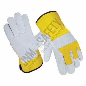 Guantes Profesionales de Trabajo Resistentes de Cuero Vacuno, Guantes de Seguridad con Protección Personal - Product Image 1