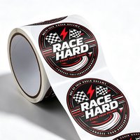 Etiqueta Adhesiva Personalizada con Logotipo Impreso, Rollo de Etiquetas de Vinilo Brillante, Mate e Impermeable