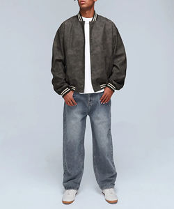 กางเกงยีนส์เดนิมทรงตรงสไตล์วินเทจสำหรับผู้ชาย ลุคหลวมสบายๆ สตรีทแวร์ แฟชั่นขายส่ง กางเกงผ้าฝ้ายใส่ได้ทุกวัน - Product Image 1