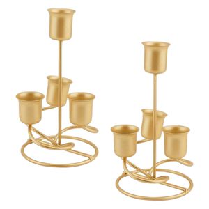 Support à bougies en fer fini noir mat, style moderne, pour la décoration intérieure, éclairage de chambre, décoration intérieure. - Product Image 3