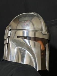 Casco de Cazador de Recompensas Mandaloriano de Star Wars, Casco de Acero de Ciencia Ficción para Cosplay, Casco Medieval de Guerrero, Armadura Hecha a Mano - Product Image 3