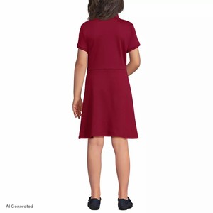 Uniforme Escolar para Niñas, Vestido Polo 100% Algodón, Marca Vv, con Detección de Agujas, para Niñas Pequeñas - Product Image 4