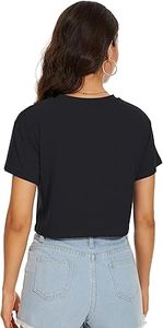 Camiseta Corta Personalizada con Estampado Elegante, Camiseta de Moda de Alta Calidad para Entrenamiento, Yoga, Fitness, Mujer, Talla Grande, 100% Algodón - Product Image 4